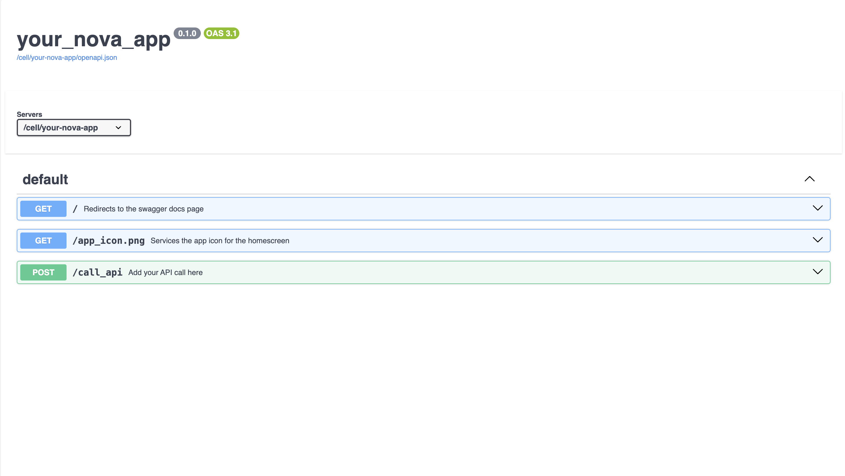 template app