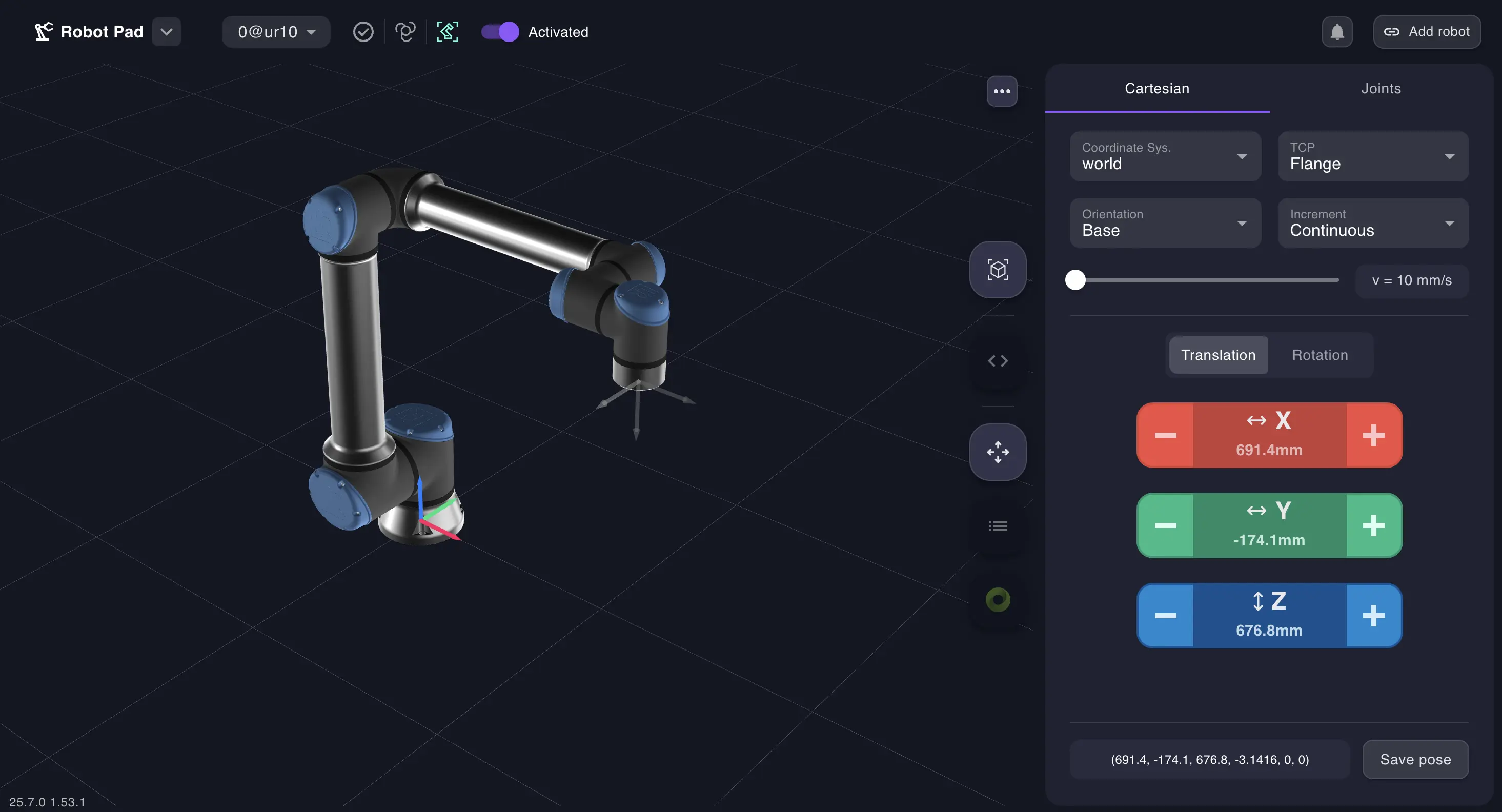 Controller and id values in Robot Pad