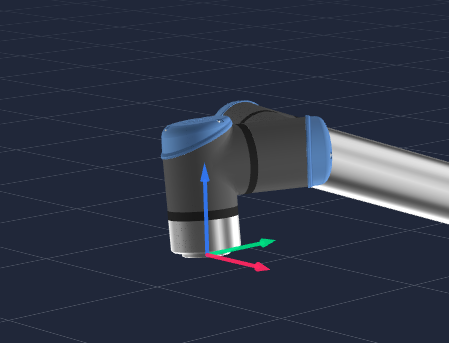 Flange TCP displayed in Robot Pad