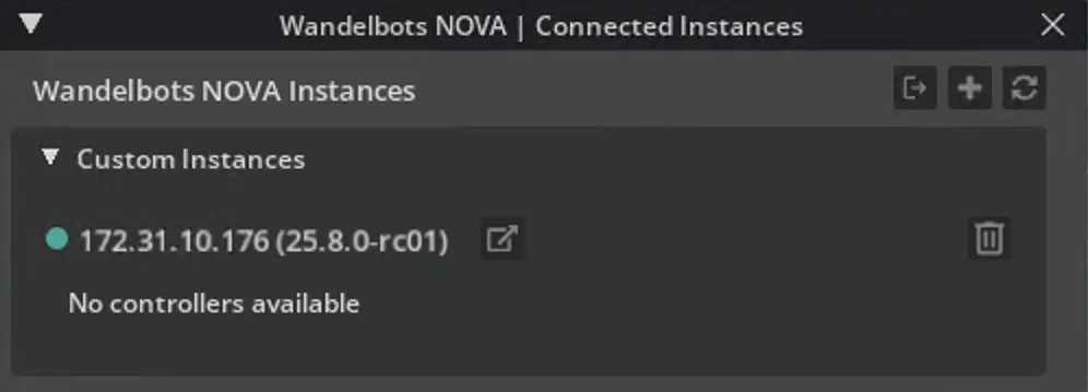 Custom instance without robot