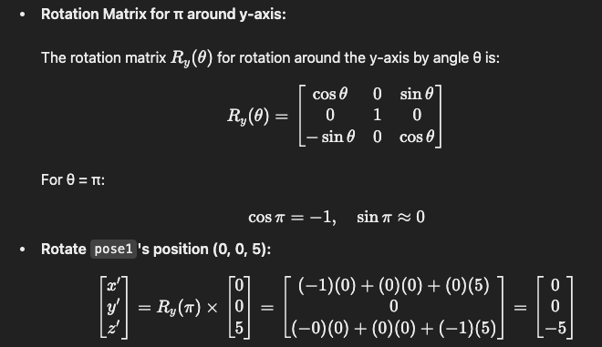 Pose Rotation calculation