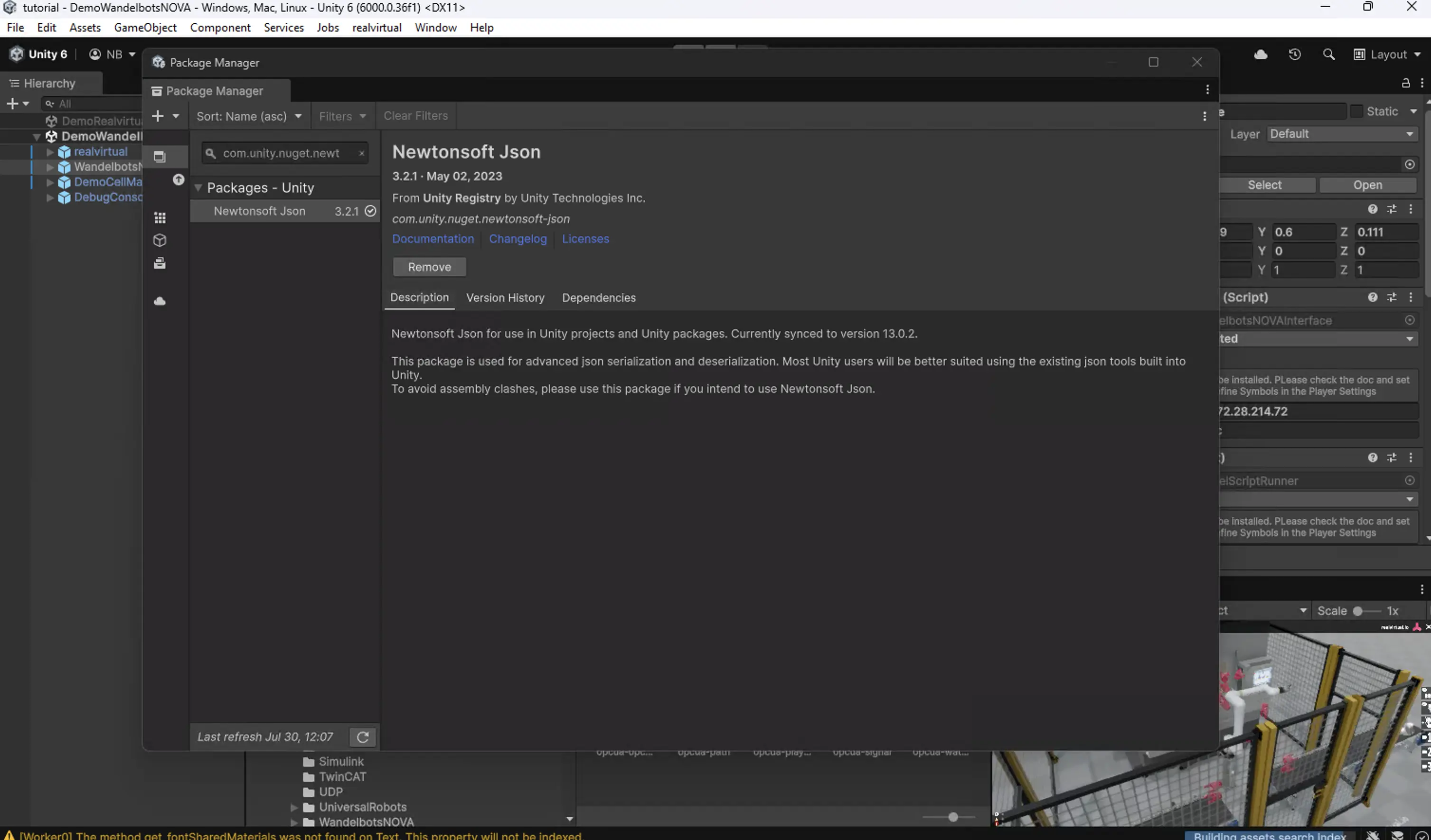 create project in unity hub; node